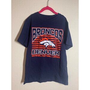 NFL Denver Broncos T-Shirt Casual Sporty Football Fall Blue Youth Size Medium